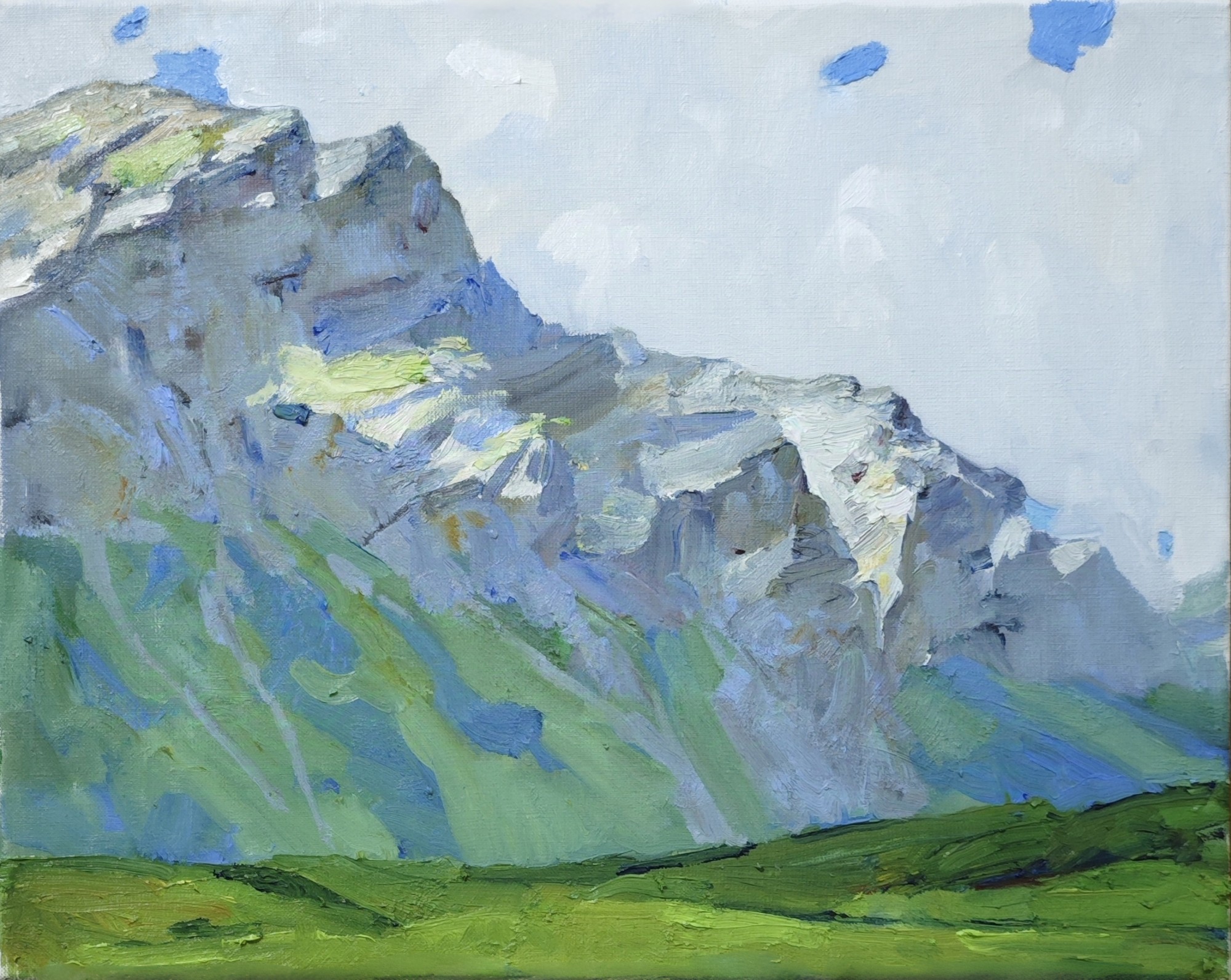 Yading. Evening in the Mountains
